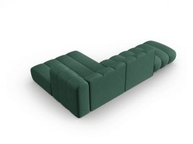 Coltar modular dreapta 5 locuri, Lupine, Micadoni Home, BL, fara cotiera, 294x175x70 cm, poliester chenille, verde