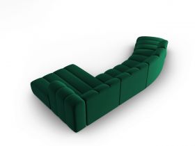 Coltar modular dreapta 6 locuri, Lupine, Micadoni Home, BL, 425x175x70 cm, catifea, verde bottle