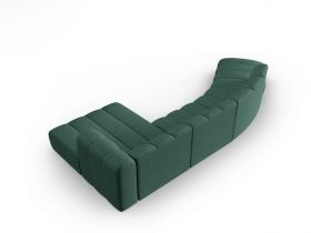 Coltar modular dreapta 6 locuri, Lupine, Micadoni Home, BL, 425x175x70 cm, poliester chenille, verde