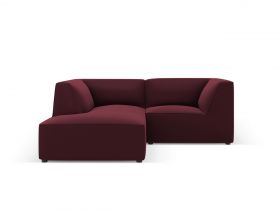 Coltar stanga 3 locuri, Ruby, Micadoni Home, BL, 186x180x69 cm, piele ecologica, bordo