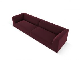 Canapea 4 locuri, Ruby, Micadoni Home, BL, 302x93x69 cm, piele ecologica, bordo