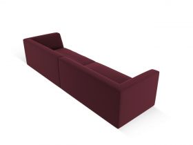 Canapea 4 locuri, Ruby, Micadoni Home, BL, 302x93x69 cm, piele ecologica, bordo