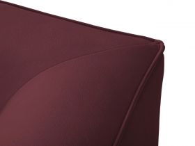 Coltar dreapta 3 locuri, Ruby, Micadoni Home, BL, 186x180x69 cm, piele ecologica, bordo