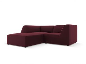 Coltar stanga 3 locuri, Ruby, Micadoni Home, BL, 186x180x69 cm, piele ecologica, bordo