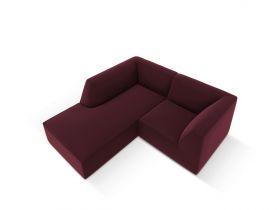 Coltar stanga 3 locuri, Ruby, Micadoni Home, BL, 186x180x69 cm, piele ecologica, bordo