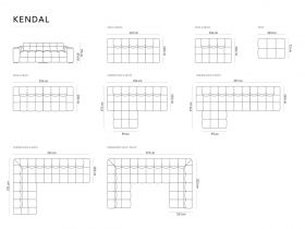 Canapea 2 locuri, Kendal, Micadoni Home, BL, 156x103x79 cm, catifea, bej deschis