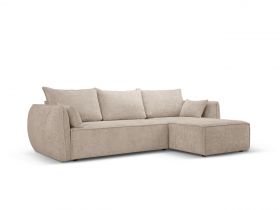 Coltar extensibil dreapta 4 locuri, Kaelle, Micadoni Home, BL, 252x165x87 cm, poliester chenille, bej