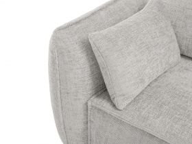 Coltar extensibil dreapta 4 locuri, Kaelle, Micadoni Home, BL, 252x165x87 cm, poliester chenille, gri deschis