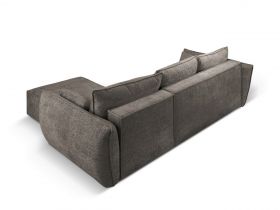 Coltar extensibil dreapta 4 locuri, Kaelle, Micadoni Home, BL, 252x165x87 cm, poliester chenille, gri