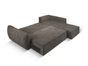 Coltar extensibil dreapta 4 locuri, Kaelle, Micadoni Home, BL, 252x165x87 cm, poliester chenille, gri