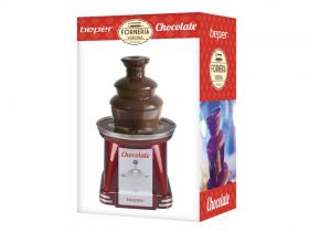 Fantana de ciocolata Beper, 90 W, 750 ml, ABS/inox, rosu/argintiu