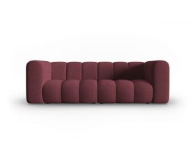 Canapea 3 locuri, Lupine, Micadoni Home, BL, 228x87x70 cm, poliester chenille, bordo