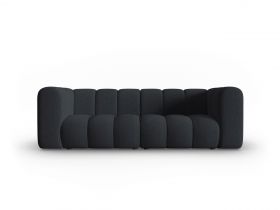 Canapea 3 locuri, Lupine, Micadoni Home, BL, 228x87x70 cm, poliester chenille, negru