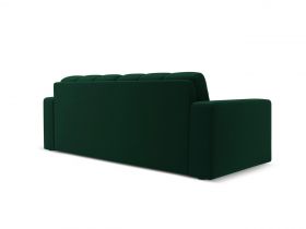 Canapea 2 locuri, Justin, Micadoni Home, BL, 162x90x72 cm, catifea, verde bottle