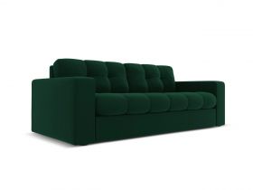 Canapea 2 locuri, Justin, Micadoni Home, BL, 162x90x72 cm, catifea, verde bottle