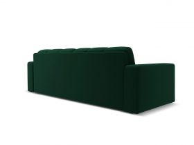 Canapea 3 locuri, Justin, Micadoni Home, BL, 202x90x72 cm, catifea, verde bottle