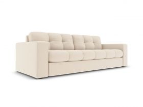 Canapea 3 locuri, Justin, Micadoni Home, BL, 202x90x72 cm, poliester, bej deschis