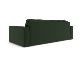 Canapea 3 locuri, Justin, Micadoni Home, BL, 202x90x72 cm, poliester, verde inchis