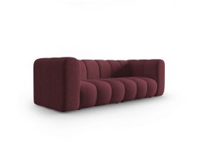 Canapea 3 locuri, Lupine, Micadoni Home, BL, 228x87x70 cm, poliester chenille, bordo