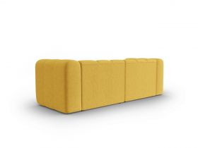 Canapea 3 locuri, Lupine, Micadoni Home, BL, 228x87x70 cm, poliester chenille, galben