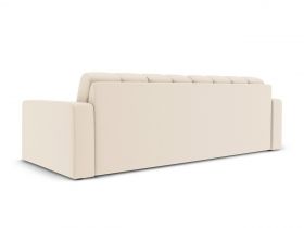 Canapea 4 locuri, Justin, Micadoni Home, BL, 227x90x72 cm, poliester, bej deschis