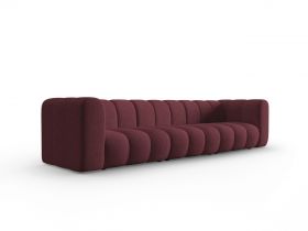 Canapea 5 locuri, Lupine, Micadoni Home, BL, 318x87x70 cm, poliester chenille, bordo