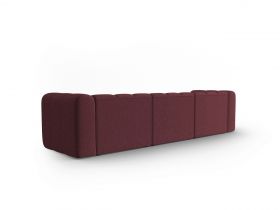 Canapea 5 locuri, Lupine, Micadoni Home, BL, 318x87x70 cm, poliester chenille, bordo