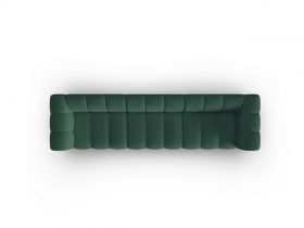 Canapea 5 locuri, Lupine, Micadoni Home, BL, 318x87x70 cm, poliester chenille, verde