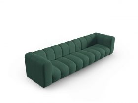 Canapea 5 locuri, Lupine, Micadoni Home, BL, 318x87x70 cm, poliester chenille, verde