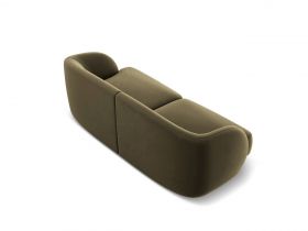 Canapea 2 locuri, Miley, Micadoni Home, BL, 184x85x74 cm, catifea, verde