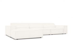 Coltar stanga 4 locuri, Jodie, Micadoni Home, BL, 284x166x70 cm, poliester Boucle, bej