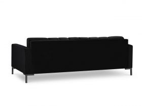 Canapea 4 locuri, Mamaia, Micadoni Home, BL, 217x92x75 cm, catifea, negru