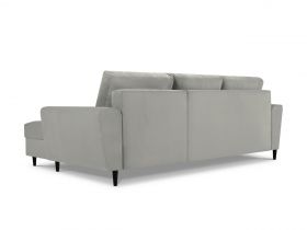 Coltar extensibil dreapta 4 locuri, Moghan, Micadoni Home, BL, 241x145x88 cm, velur, gri deschis