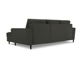 Coltar extensibil dreapta 4 locuri, Moghan, Micadoni Home, BL, 241x145x88 cm, velur, negru