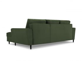 Coltar extensibil dreapta 4 locuri, Moghan, Micadoni Home, BL, 241x145x88 cm, velur, verde bottle