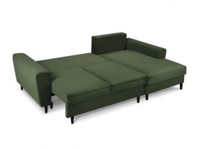 Coltar extensibil dreapta 4 locuri, Moghan, Micadoni Home, BL, 241x145x88 cm, velur, verde bottle