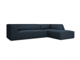 Coltar dreapta 4 locuri, Ruby, Micadoni Home, BL, 273x180x69 cm, poliester, albastru navy