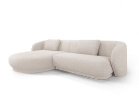 Coltar stanga 4 locuri, Camden, Cosmopolitan Design, 289x177x72 cm, tesatura chenille, bej