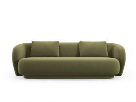 Canapea 3 locuri, Camden, Cosmopolitan Design, 204x102x72 cm, catifea, verde deschis