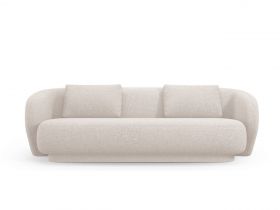 Canapea 3 locuri, Camden, Cosmopolitan Design, 204x102x72 cm, tesatura chenille, bej