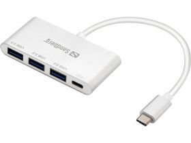 HUB USB-C - 3x USB 3.0 Hub + PD Sandberg 136-03