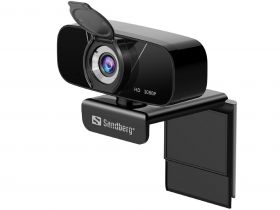 camera web sandberg 134-15, 1080p, usb, microfon, negru