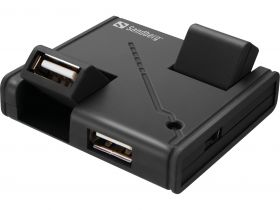 hub usb 2.0 sandberg 133-67, 4 porturi, negru