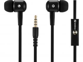 casti in-ear cu fir sandberg 125-62, microfon, negru