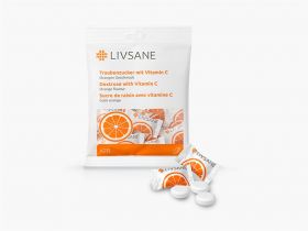 LIVSANE DEXTROZA CU VIT C PORTOCALE 28 TABLETE MASTICABILE