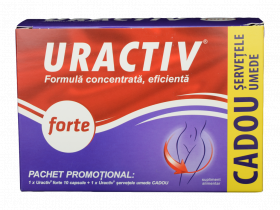 URACTIV FORTE 10 CAPSULE + SERVETELE UMEDE CADOU