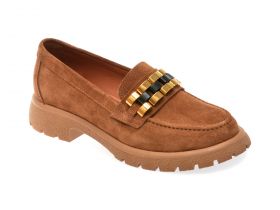 Mocasini casual GRYXX maro, BL4257, din piele intoarsa