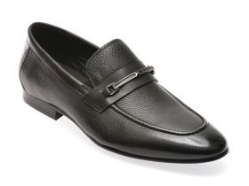 Mocasini eleganti EPICA negri, 662H05, din piele naturala