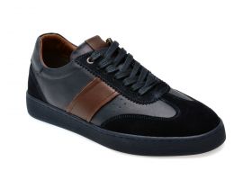 Pantofi casual BITE THE BULLET bleumarin, ER2025, din piele naturala