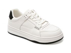 Pantofi casual FLAVIA PASSINI alb-negru, 2A038, din piele naturala